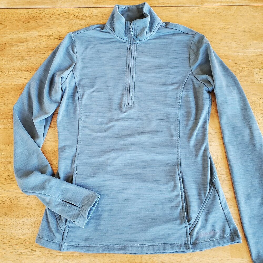 Eddie Bauer muted green half zip size small athletic performance pull over
